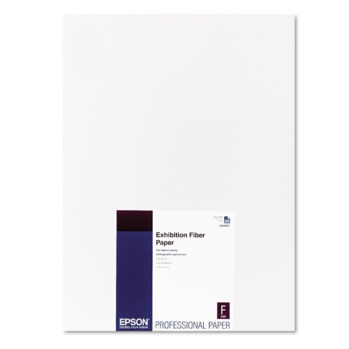 Office Jansan | Epson S045037 13 in. x 19 in. 13 mil Exhibition Fiber Paper - White image number 0