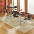  | Iceberg 65614 CafeWorks 36 in. x 36 in. x 30 in. Square Cafe Table - Walnut/Silver image number 1