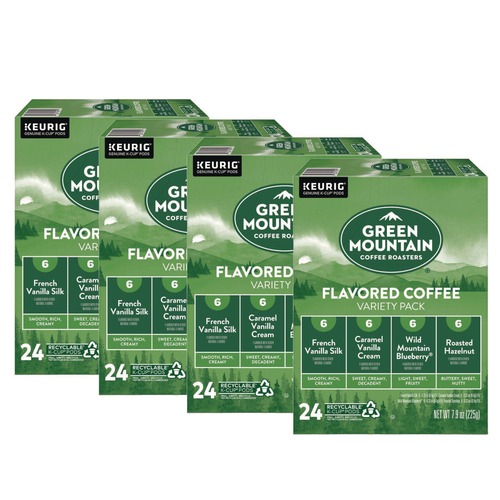 Food Service | Green Mountain Coffee 5000374160 Flavored Variety Coffee K-Cups - Assorted Flavors (96/Carton) image number 0