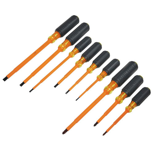 Screwdrivers | Klein Tools 33528 9-Piece 1000V Insulated Slotted and Phillips Screwdriver Set image number 0