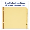  | Avery 11306 11 in. x 8.5 in. 25-Tab Preprinted Laminated A to Z Tab Dividers with Gold Reinforced Binding Edge - Buff (1-Set) image number 4