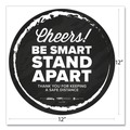 Floor Signs | Tabbies 79185 BeSafe Messaging 12 in. Floor Decals - Black/White (60/Carton) image number 4