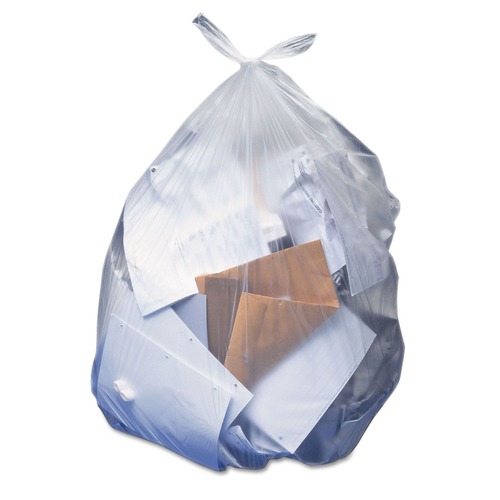 Office Jansan | Heritage H7658AC 38 in. x 58 in. 60 gal. 1.5 mil Linear Low-Density Can Liners - Clear (100/Carton) image number 0