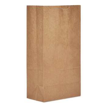 Ross & Wallace Paper Products 130305500PK/BL 5.25 in. x 3.38 in. x 10.94 in. #5 Size Extra-Heavy-Duty Grocery Paper Bags - Kraft (500/Bundle)
