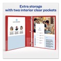 Office Jansan | Avery 03310 1 in. Capacity 11 x 8.5 Economy Non-View Binder with 3 Round Rings - Red image number 6