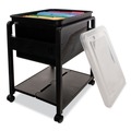 Office Jansan | Advantus 55758 14.5 in. x 18.5 in. x 21.75 in. Folding Mobile File Cart - Clear/Black image number 1
