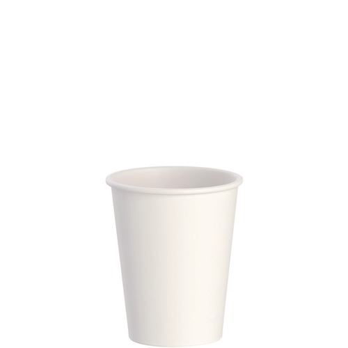 Cups and Lids | Dart DWTG8W Thermoguard 8 oz. Insulated Paper Hot Cups - White Sustainable Forest Design (40/Pack) image number 0