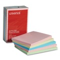 Office Jansan | Universal UNV35616 100 Sheet Lined 4 in. x 6 in. Self-Stick Note Pads - Assorted Pastel Colors (5/Pack) image number 0
