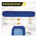 Mops | Gritt Commercial GRI182603PK 60 in. x 5 in. Microfiber Looped Dust Mop Pad Head - Blue (3/Pack) image number 3