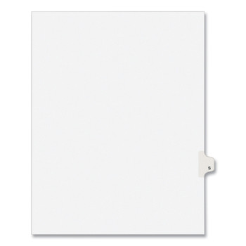 Avery 11 in. x 8.5 in. 26-Tab S Avery Style Preprinted Legal Exhibit Side Tab Index Dividers - White (25/Pack)