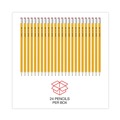 Office Jansan | Universal UNV55401 HB #2 Pre-Sharpened Woodcase Pencil - Black Lead, Yellow Barrel (24/Pack) image number 4