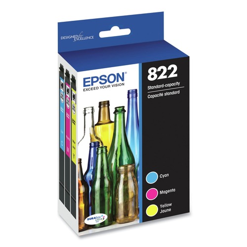 Ink & Toner | Epson T822520S DURABrite Ultra 240 Page-Yield Ink - Cyan/Magenta/Yellow (3/Pack) image number 0