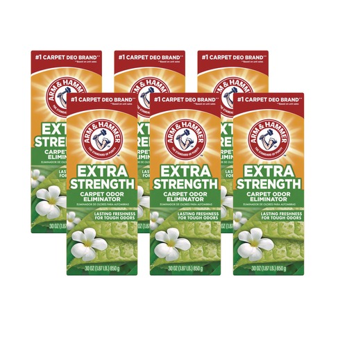 Odor Control | Arm & Hammer 33200-11538 30 oz. Deodorizing Carpet Cleaning Powder - Fresh (6/Carton) image number 0