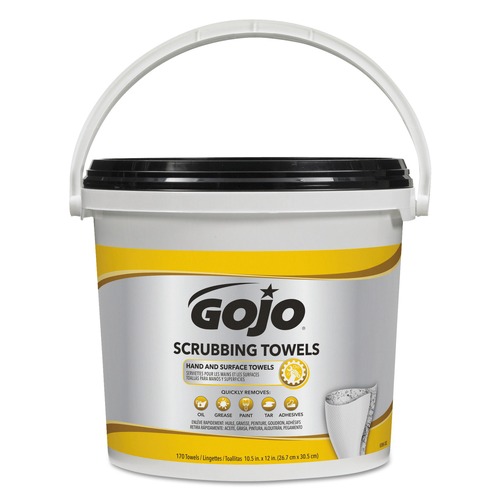 Office Jansan | GOJO Industries 6398-02 Hand Cleaning Scrubbing Towels - Orange Scent/White/Yellow (2/Carton) image number 0