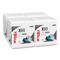  | WypAll KCC 41026 12-1/2 in. x 12 in. 1/4 Fold X80 Cloths with Hydroknit - White (50/Box 4 Boxes/Carton) image number 0