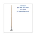 Mops | Boardwalk BWK601 7/8 in. x 54 in. Quick Change Metal Mop Head with Wooden Handle - Natural image number 4