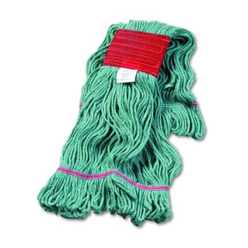 Boardwalk 5 in. Super Loop Cotton/Synthetic Fiber Wet Mop Head - Large, Green