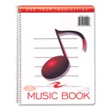 Notebooks & Pads | Roaring Spring 15009 11 in. x 8.5 in. Sheets 12 Staves Music Transcription Format Music Notebook - White Cover (24/Carton) image number 1