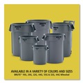 Trash & Waste Bins | Rubbermaid Commercial FG863292GRAY Brute 32-Gallon Plastic Container with Lid - Gray image number 7