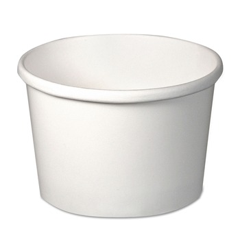 SOLO HS4085-2050 8 oz. Flexstyle Double Poly Paper Containers - White (500/Carton)