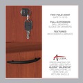Office Desks & Workstations | Alera ALEVA552222MC 15.63 in. x 20.5 in. x 19.25 in. Valencia Series 2-Drawer Hanging File Pedestal - Cherry image number 7
