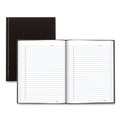 Office Jansan | Blueline A9 9.25 x 7.25 Sheets 1-Subject Medium/College Rule Business Notebook with Self-Adhesive Labels - Black image number 2