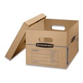 Bankers Box 7714209 15 in. x 12 in. x 10 in. SmoothMove Classic Moving/Storage Boxes - Small,Brown Kraft/Blue (15/Carton) image number 1
