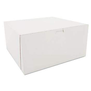 SCT SCH 0989 12 in. x 12 in. x 6 in. Paper One-Piece Non-Window Bakery Boxes - White (50/Carton)