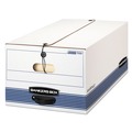 Office Jansan | Bankers Box 0070503 15.25 in. x 19.75 in. x 10.75 in. STOR/FILE Medium-Duty Strength Storage Boxes for Legal Files - White/Blue (4/Carton) image number 0