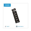 Office Jansan | MasterVision FM1007 2 in. x 1 in. Days of Week Interchangeable Magnetic Board Accessories - Black/White (7/Pack) image number 3