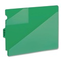 Office Jansan | Smead 61962 8.5 in. x 11 in. 1/3-Cut End Tab Two-Pocket Poly "Out" Guides - Green (50/Box) image number 2
