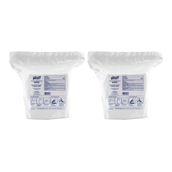 HAND WIPES | PURELL 9118-02 1200-Piece/Refill Pouch 2 Refills/Carton 6 in x 8 in Hand Sanitizing Wipes - White, Fresh Citrus