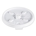 Last Chance for these Amazing Deals | Dart 8FTL Lift 'n' Lock 8 oz. Foam Cup and Container Lids - White (1000/Carton) image number 3