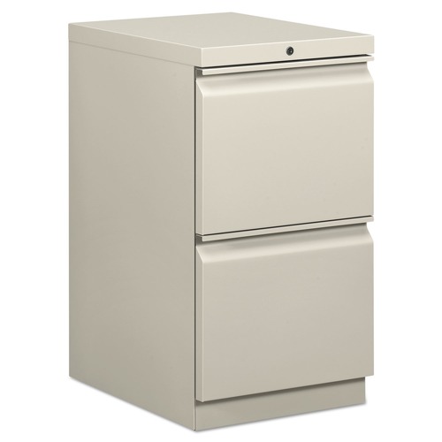 Office Carts & Stands | HON HBMP2F.Q 15 in. x 20 in. x 28 in. 2-Drawer Mobile File/File Pedestal - Light Gray image number 0
