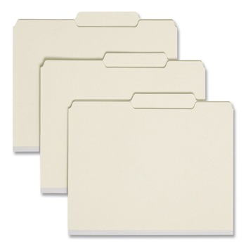 Smead Recycled Pressboard Folders with 2/5-Cut Tab - Letter, Gray-Green (25/Box)