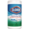 Cleaning & Janitorial Supplies | Clorox 01656 7 in. x 8 in. 1-Ply Disinfecting Wipes - Fresh Scent, White (450/Carton) image number 1