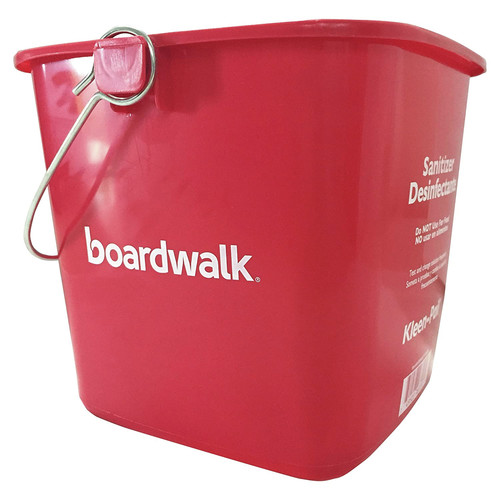 Mop Buckets | Boardwalk KP196RD 6 Quart Plastic Sanitizing Bucket - Red image number 0