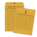  | Quality Park QUA63561 10 in. x 13 in. Two-Sided Five-Column Format String and Button Interoffice Envelopes - Brown Kraft (100/Carton) image number 1