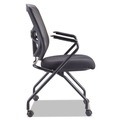  | Alera ALEEL4914 18.11 in. Seat Height Elusion Mesh Nesting Chairs with Padded Arms Supports Up to 275 lbs. - Black (2/Carton) image number 2
