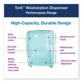 Cleaning & Janitorial Supplies | Tork 651220 12.56 in. x 10.57 in. x 18.09 in. Washstation Dispenser - Aqua/White image number 1