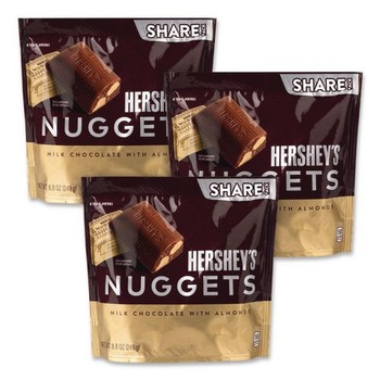 Green Rabbit 10.1 oz. Nuggets Share Pack - Milk Chocolate with Almonds (3/Pack)