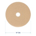 Cleaning Cloths | Boardwalk BWK4019ULT 19 in. Diameter Burnishing Floor Pads - Tan (5/Carton) image number 2