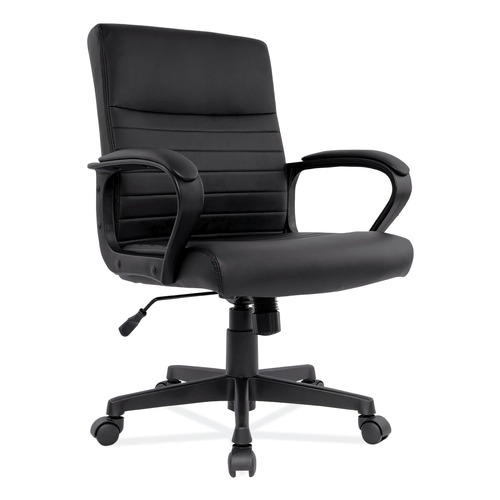  | Alera ALEBC42B19 16.73 in. - 20.39 in. Seat Height Breich Series Manager Chair Supports Up to 275 lbs. - Black image number 0