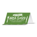 Floor Signs | Tabbies 79162 BeSafe 8 in. x 3.87 in. Messaging Table Top Tent Card - Green (100/Carton) image number 0