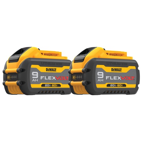 Dewalt DCB609 2 2 Pack 20V 60V MAX FLEXVOLT 9 Ah Lithium Ion Battery
