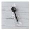 Food Service | Boardwalk BWKSOUPBLPPIW Mediumweight Wrapped Polypropylene Soup Spoon Cutlery - Black (1000/Carton) image number 4