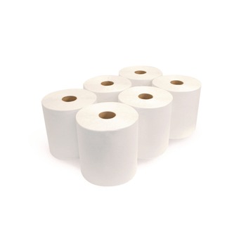 Boardwalk BWK17GREEN 1-Ply 8 in. x 800 ft. Green Universal Roll Towels - Natural White (6 Rolls/Carton)