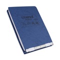 Office Jansan | Universal A7011723A 9.5 in. x 11 in. 6 in. Capacity 2 Posts Pressboard Hanging Binder - Blue image number 2