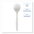 Office Jansan | Boardwalk BWKSOUPHWPPWH Heavyweight Polypropylene Cutlery Soup Spoon - White (1000/Carton) image number 5