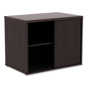 Alera Open Office 29-1/2 in. x 19-1/8 in. x 22-7/8 in. Low Storage Cabinet Credenza - Espresso